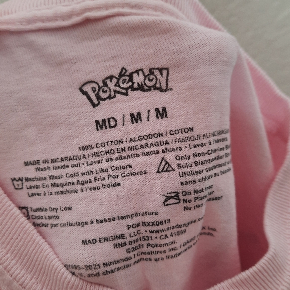 Pokémon Pink Jigglypuff 39 Tee M - Picture 4 of 5
